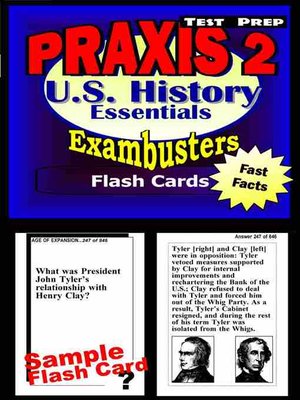 cover image of PRAXIS 2 History/Social Studies Test&#8212;Exambusters US History Flashcards